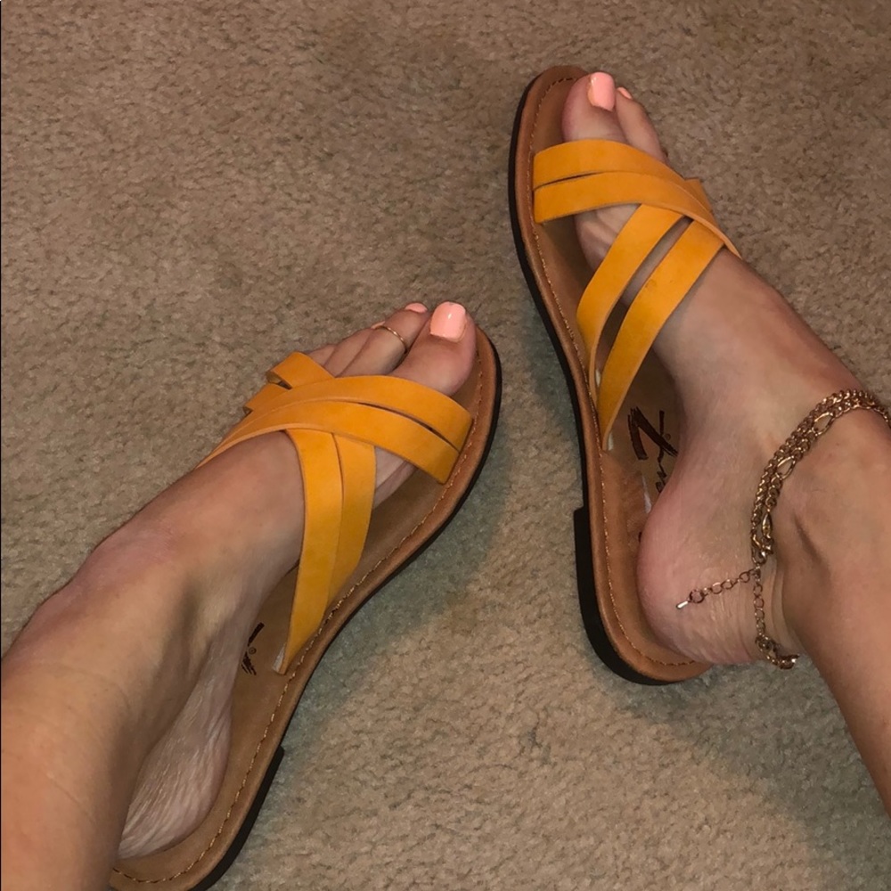 Orange Strappy Sandals
